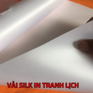 Vải silk in lịch/tranh/ảnh khổ A4 210x297mm