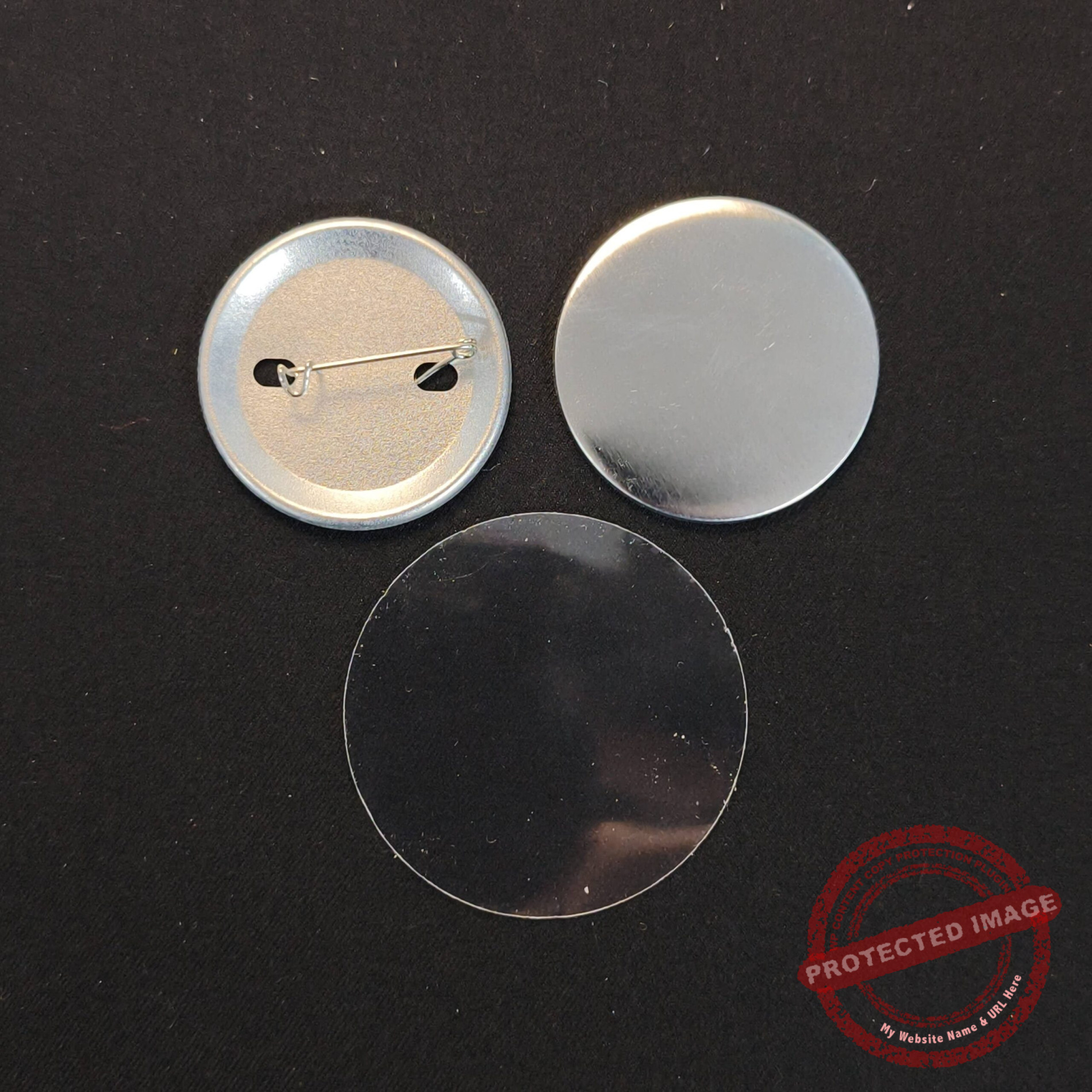 Huy hiệu kim loại cài áo tại Vật tư Ngọc Hân Bộ phôi huy hiệu kim 4.4cm