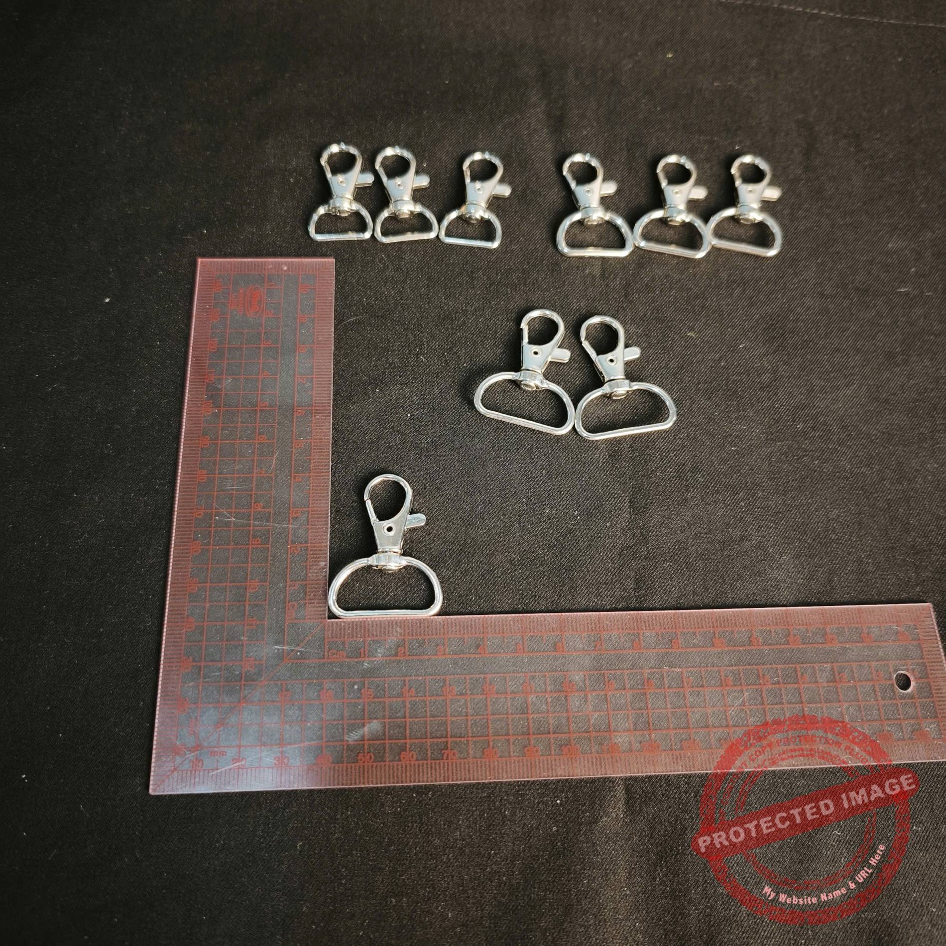Móc càng cua màu bạc 2.5cm Móc càng cua màu bạc bản 2.5cm