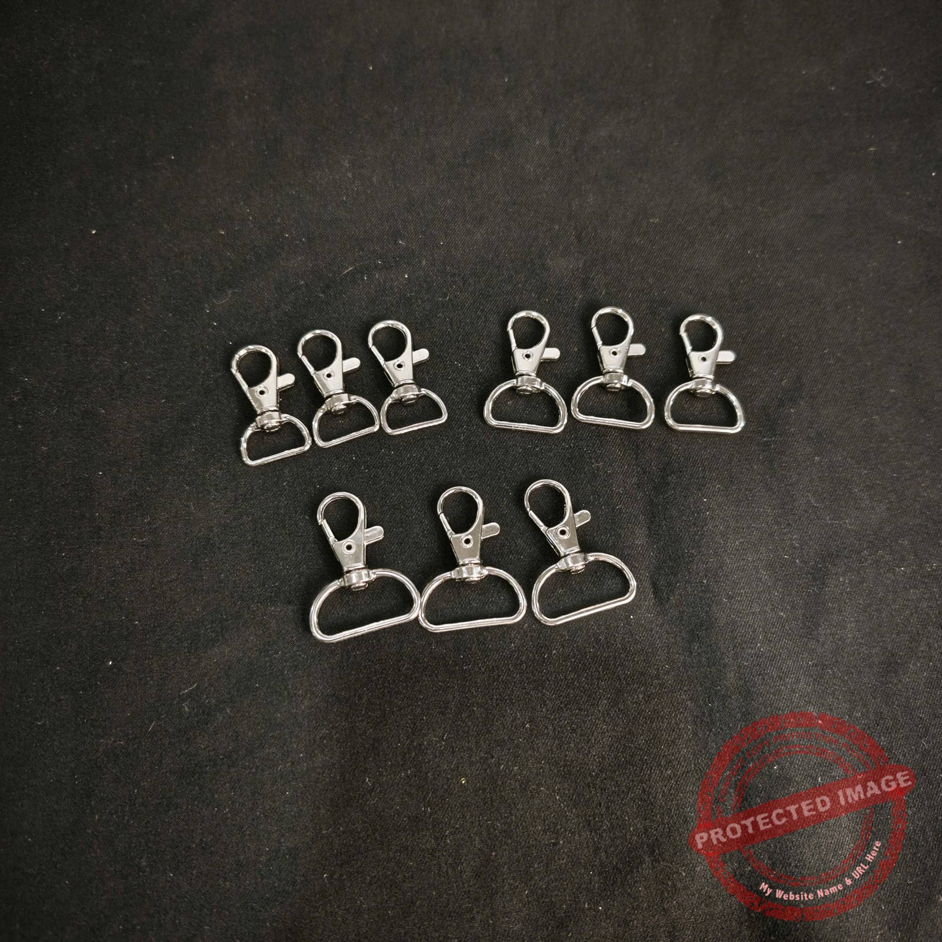 Móc càng cua màu bạc 3 kích thước Móc càng cua màu bạc 3 kích thước