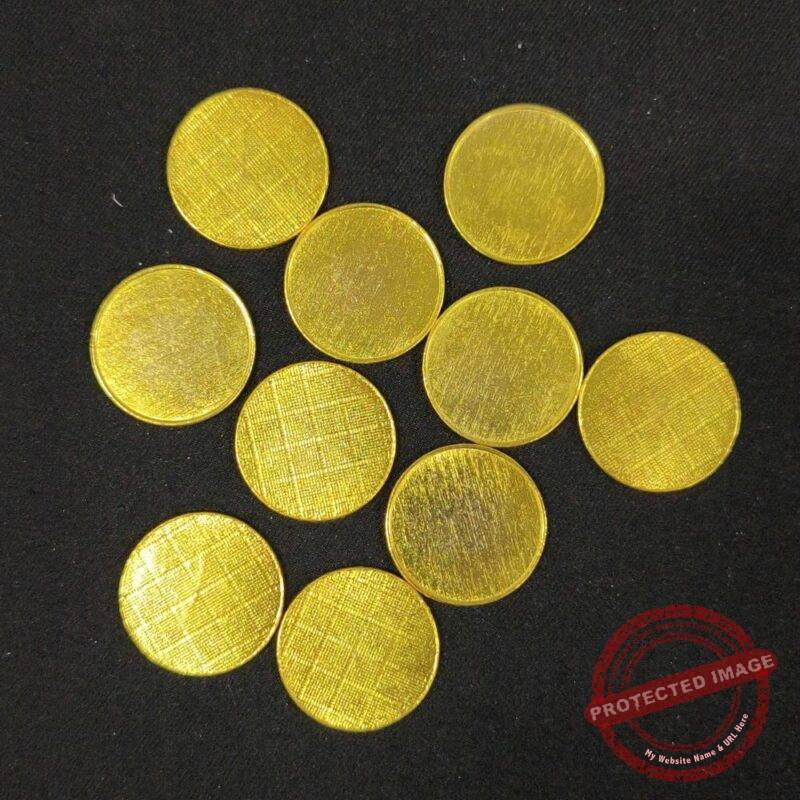 Phôi huy hiệu kim loại tròn 2.5cm xi vàng